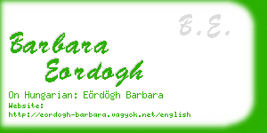 barbara eordogh business card